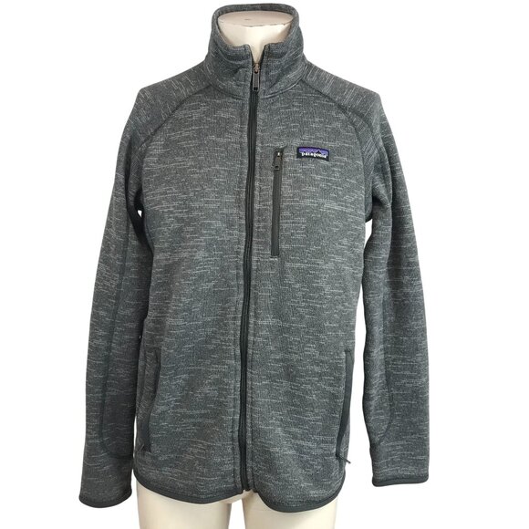 PATAGONIA - MEN'S MEDIUM - GRAY LONG SLEEVE FULL ZIP POLYESTER JACKET - Picture 1 of 9
